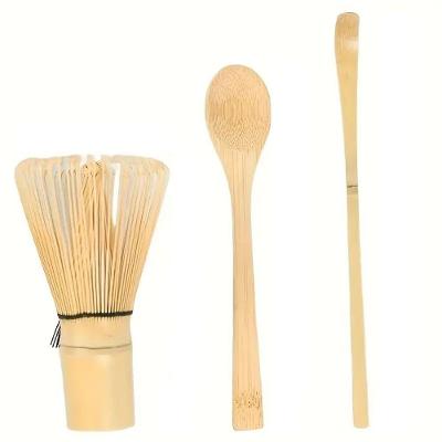Kit de Utensílios para Matcha Chaixa + Chashaku com Bambu Natural Sustentável Ilovecoffee