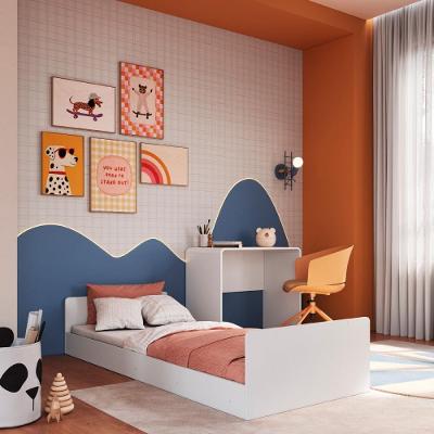 Cama Infanto Juvenil CV010BCBC com Escrivaninha MDP Branco Completa Móveis 239CM