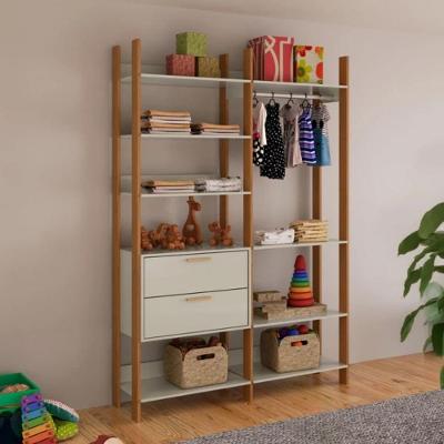 Closet Industrial TW403WJG 2 Gavetas 9 Prateleiras MDF 145CM Dalla Costa Móveis