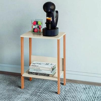 Mesa Auxiliar F14 Retangular MDF 40CM Branco Freijó Dalla Costa