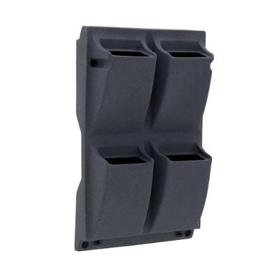 Floreira de Parede Malaia com 4 Espaços em Polietileno Grafite Tramontina 18CM 15L