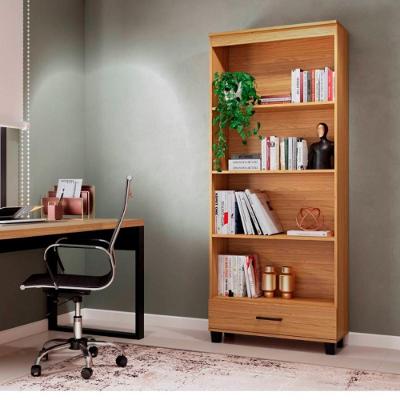 Estante Decorativa C57 Moderno 4 Prateleiras 5 Nichos MDF Freijó Dalla Costa