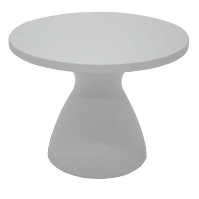 Mesa de Centro Flut Redonda Plástico Tampo e Base 90CM Branco 160kg Tramontina