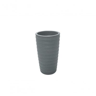 Vaso Grego Cilíndrico 36x65cm em Polietileno Cinza Tramontina 92781210