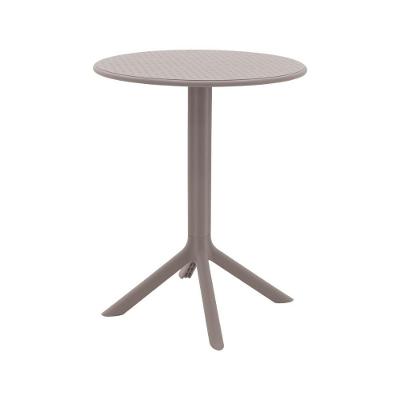 Mesa Titânia 4 Lugares Redonda Plástico 60CM Camurça Café Tramontina