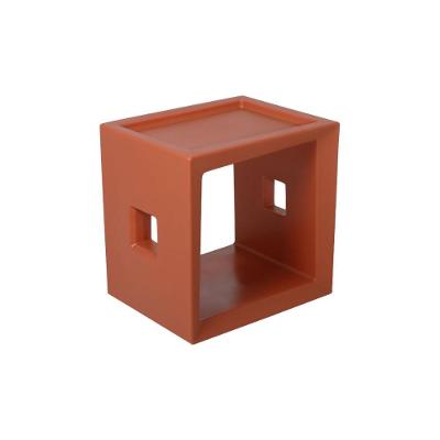Estante Cubo Tramontina sem Porta 1 Prateleira Polietileno 39.5CM Laranja Caqui