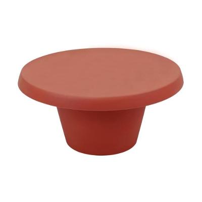 Mesa de Centro Cona Redonda Polietileno 79.5CM Laranja e Caqui Tramontina