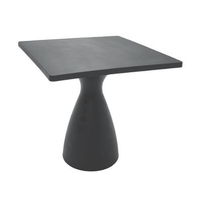 Mesa de Jantar Quadrada Flut 1 Lugar Tampo Plastico 75CM Grafite Polietileno Tramontina