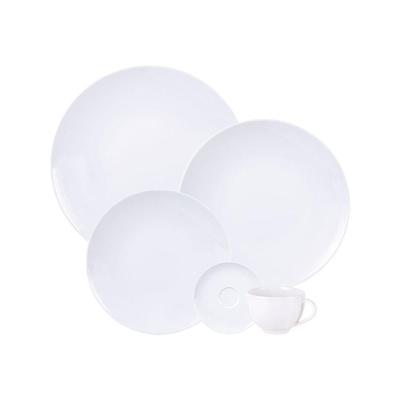 Aparelho de Jantar Antonella 20 Peças Porcelana Liso para Uso Diário Branco Tramontina