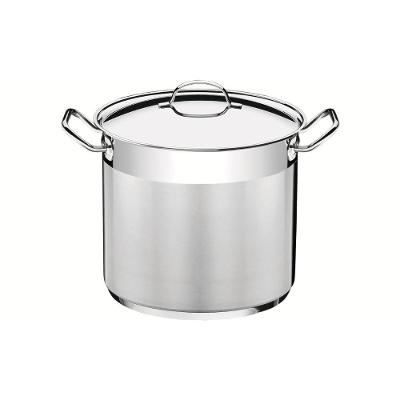 Caldeirão Tramontina Professional Aço Inox 28CM 15,7L Fundo Triplo com Tampa de Aço Inox