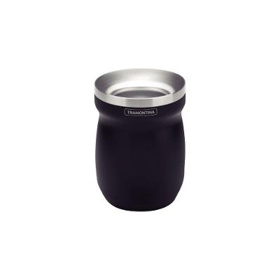 Cuia Térmica Exata para Chimarrão em Aço Inox com Isolamento a Vácuo Preto Tramontina 240ML