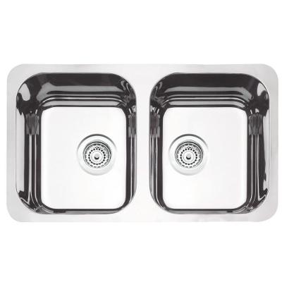Cuba Dupla Isis Plus Prime Retangular de Sobrepor Aço Inox Alto Brilho Inox Tramontina 72X40CM