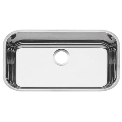 Cuba Lavínia Prime em Aço Inox Alto Brilho com Borda Lisa para Instalação Sob Bancada 17CM