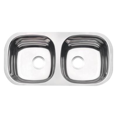 Cuba de Embutir Isis 2c 34 Bl Perfecta Quadrada Aço Inox Polido Inox Tramontina