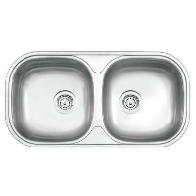 Cuba Dupla Retangular 94032102 Embutir Aço Inox Acetinado com Válvula Inox Tramontina 13L