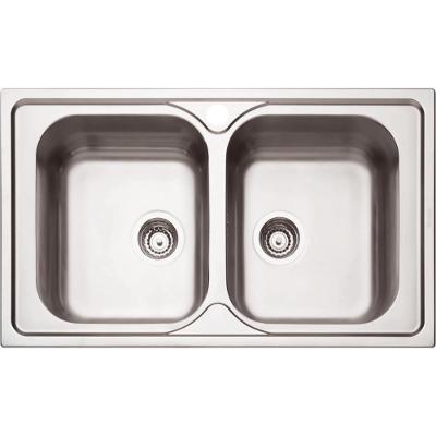 Cuba de Sobrepor Tramontina Marea 2c 34 Retangular Aço Inox Acetinado com Válvula Inox