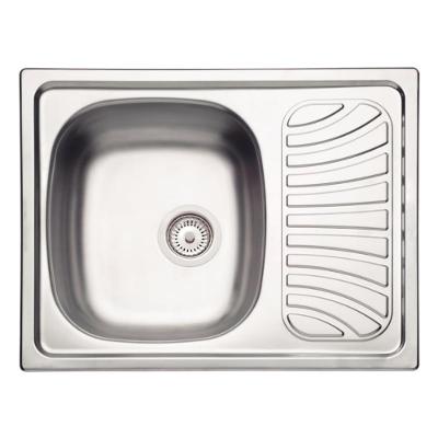 Cuba de Sobrepor Alpha 34 R Retangular Aço Inox Polido com Válvula Inox Tramontina