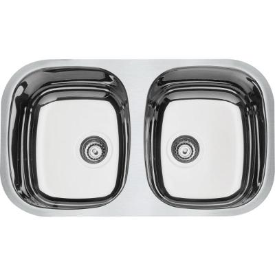 Cuba de Embutir Prime Isis 2c 34 Bl Retangular Aço Inox Alto Brilho com Escape Tramontina 76CM