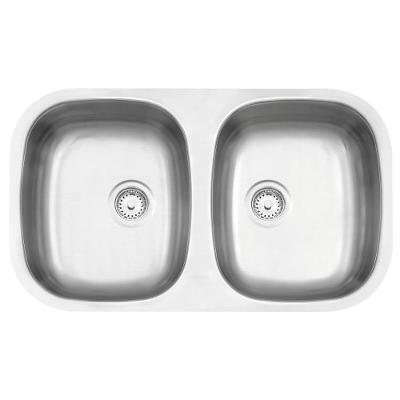 Cuba de Embutir Isis 2C 34 BL Retangular Aço Inox Acetinado Prata Tramontina 76,8X44,6CM