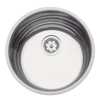 Cuba de Embutir Luna 35 BL Redonda Aço Inox Polido com Válvula Inox Tramontina