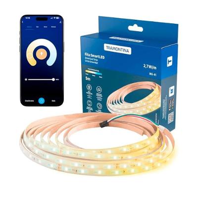 Fita LED Tramontina Smart CCT Controle Via App Temperatura de Cor Ajustável Branco 5M Bivolt