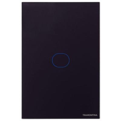 Interruptor Smart Casa Inteligente Controle Remoto Via App e Voz Preto Tramontina 12CM