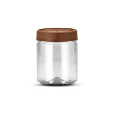 Pote Multiuso G1113 em Polietileno com Tampa para Bazar e Festas Amadeirado Galvanotek 650ML