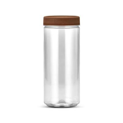 Pote Multiuso G1124 em Polietileno Resistente com Tampa para Alimentos Amadeirado Galvanotek 1400ML