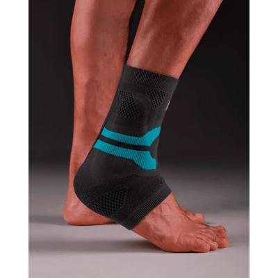 Tornozeleira de Compressão N1 Sport PRO com Almofadas de Silicone Cinza e Azul Turquesa