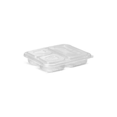 Bandeja de Refeição G323 com 3 Divisórias Polipropileno para Freezer e Micro-ondas Transparente