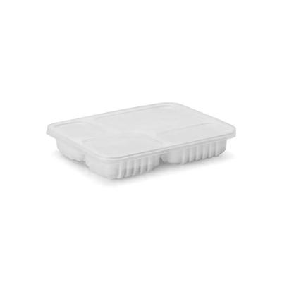 Bandeja de Refeição G324 com 4 Divisórias Polipropileno para Freezer e Micro-ondas Branco Galvanotek