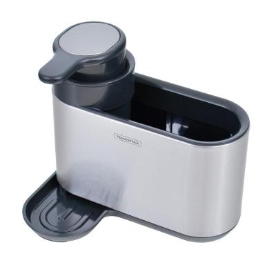 Dosador Prime com Suporte para Esponja em Aço Inox e Plástico ABS para Cozinha Inox Tramontina 250ML