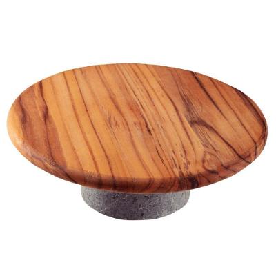 Suporte para Bolo Provence em Madeira Teca com Base em Pedra Sabão Natural Tramontina 26CM