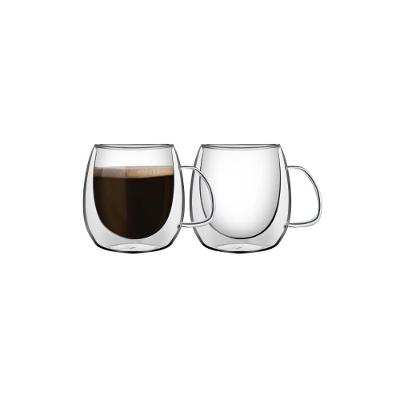 Conjunto de Xícaras 64760440 para Café com Paredes Duplas Vidro Transparente Tramontina 100ML