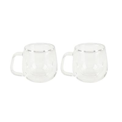Conjunto de Xícaras 64760450 para Chá e Cappuccino Vidro Duplo 2 Peças Transparente Tramontina