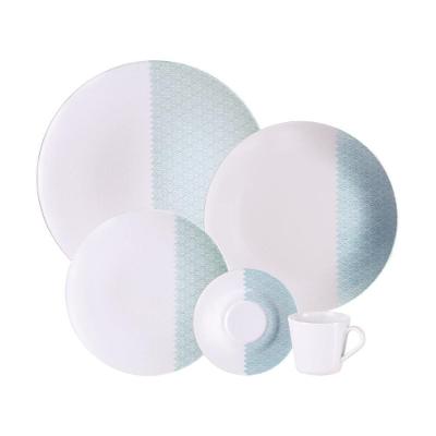 Aparelho de Jantar Aquarius 20 Peças Porcelana para Uso Diário Branco Tramontina