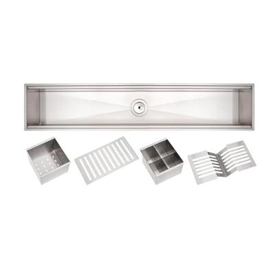 Canal Organizador 94534007 para Escorrer Louças Aço Inox 304 Acetinado com Válvula Centralizada