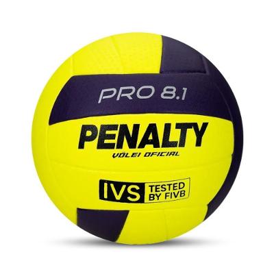 Bola de Vôlei 8.1 Pro com Neotec e Microfibra Amarelo Penalty 18 Gomos 260-280G