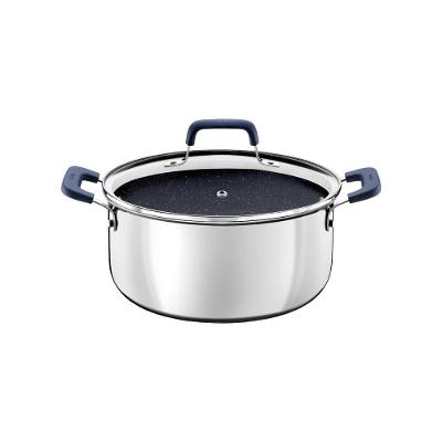 Caçarola Romagna Aço Inox com Revestimento Cerâmico Black Stone 20CM 3,2L Tramontina