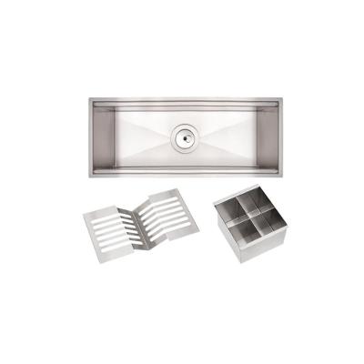 Canal Organizador em Aço Inox Tramontina para Sobrepor Scotch Brite com Acessórios