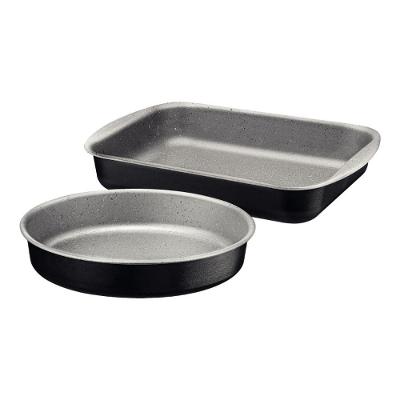 Jogo de Assadeiras Brasil em Alumínio Antiaderente Starflon Max Preto para Cozinha Tramontina 2