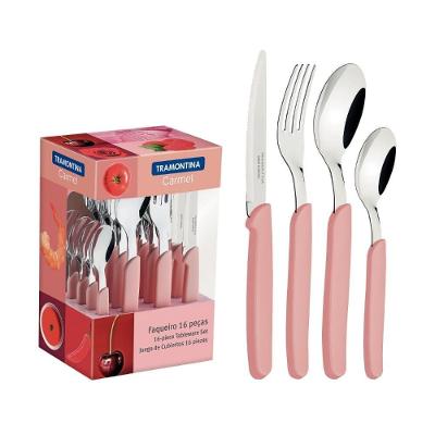 Faqueiro Carmel 16 Peças Aço Inox Polipropileno Polido para Mesa Posta Tramontina