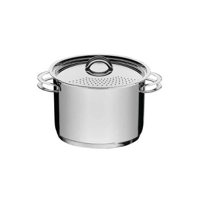 Espagueteira Solar Aço Inox Fundo Triplo com Tampa 24CM 7,7L Cozinha Prata Tramontina