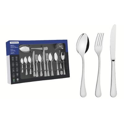 Faqueiro Zurique 101 Peças Aço Inox Polido para Mesa Prata Tramontina