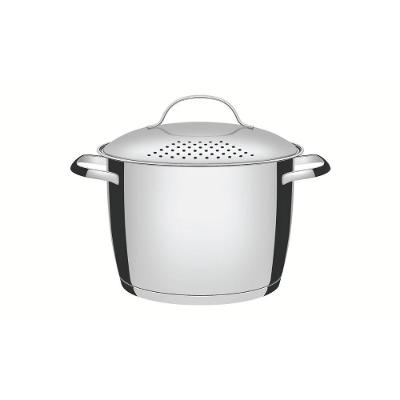 Espagueteira Allegra com Fundo Triplo Aço Inox Escorredor Interno para Cozinha Prata Tramontina