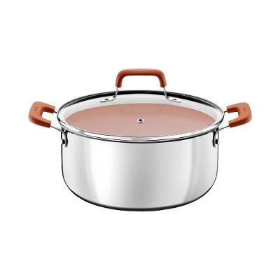 Caçarola Romagna Aço Inox com Revestimento Cerâmico 24CM 5,24L Tramontina