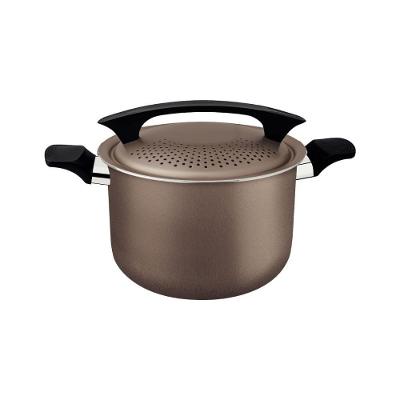 Espagueteira Tramontina Milazzo com Revestimento Antiaderente Starflon Max para Fogão Amêndoa 22CM