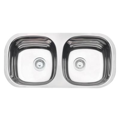Cuba Isis 2c 34 Bl Perfecta em Aço Inox 304 com Acabamento Polido Anti-ruído para Cozinha Prata