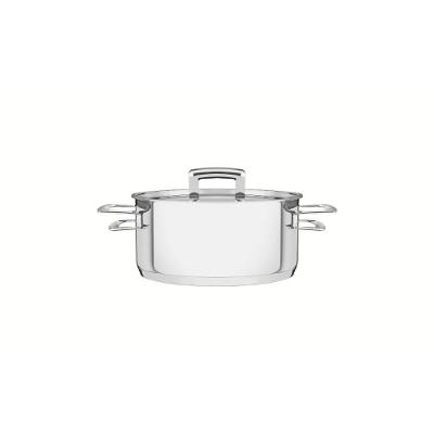 Caçarola Brava Rasa Aço Inox 16CM 1,4L Fundo Triplo Tramontina
