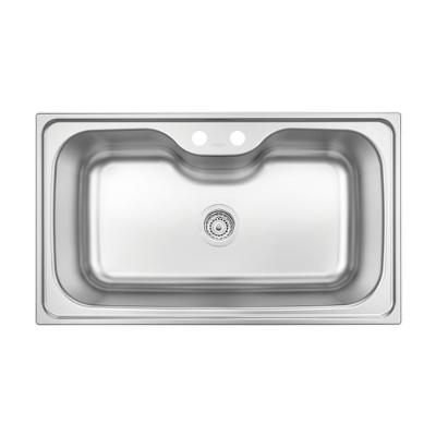 Cuba Morgana Maxi Retangular Sobrepor Aço Inox Acetinado Prata Tramontina 86CM 50CM